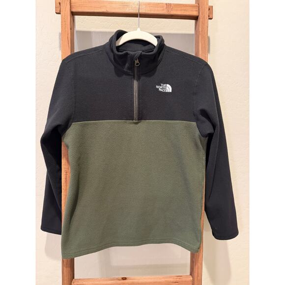 The North Face Other - The North Face Glacier 1/4-Zip Fleece -color-blocked new army green and black- L